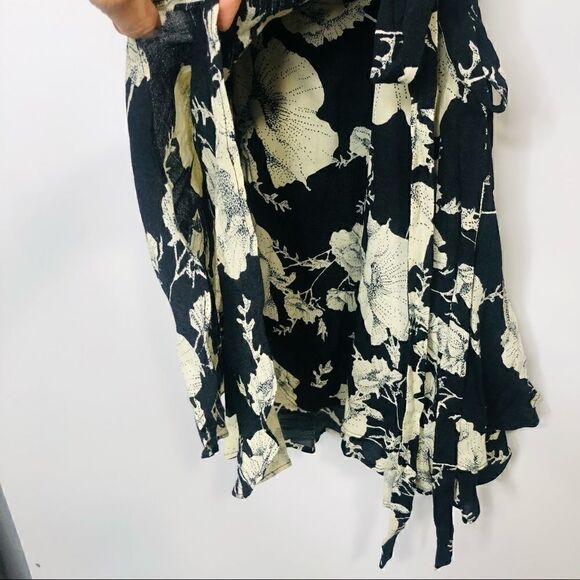 Free People French Quarter Floral Black Wrap Dress - Picture 6 of 15